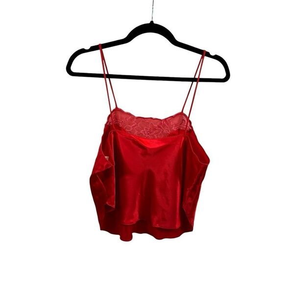 Ladies‎ Vintage 1980’s Indulgence Brand Red Camisole Size 38 - Picture 2 of 10